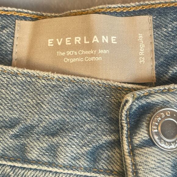 Everlane The ’90s Cheeky Jean Vintage Sunbleached Blue Straight Leg Size 32 NWT - Picture 11 of 13